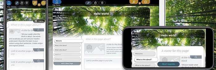 संगणक, फोन आणि टॅब्लेटवर समान कार्ये देणारा दुर्मिळ वेबसाइट बिल्डरपैकी एक