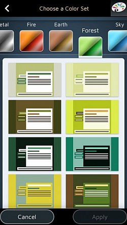 SMART आवृत्तीवर निवडण्यासाठी ५६ रंगीत थीम.